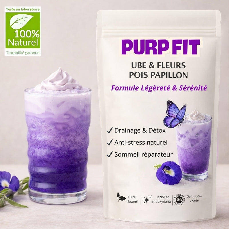PURPFIT® Ube & Fleurs de Pois Papillon - Sérénité • Drainage • Sommeil