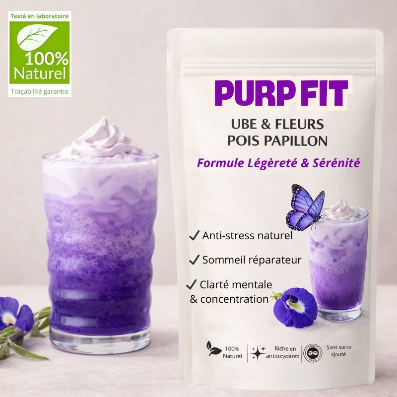 PURPFIT® Ube & Fleurs de Pois Papillon - Sérénité • Drainage • Sommeil