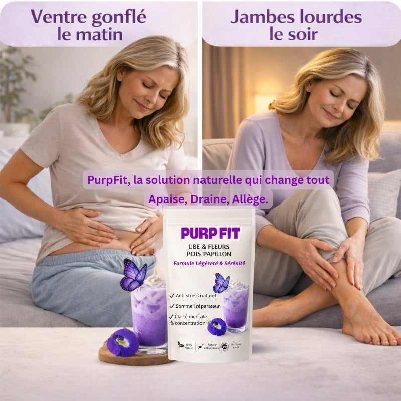 PURPFIT® Ube & Fleurs de Pois Papillon - Sérénité • Drainage • Sommeil
