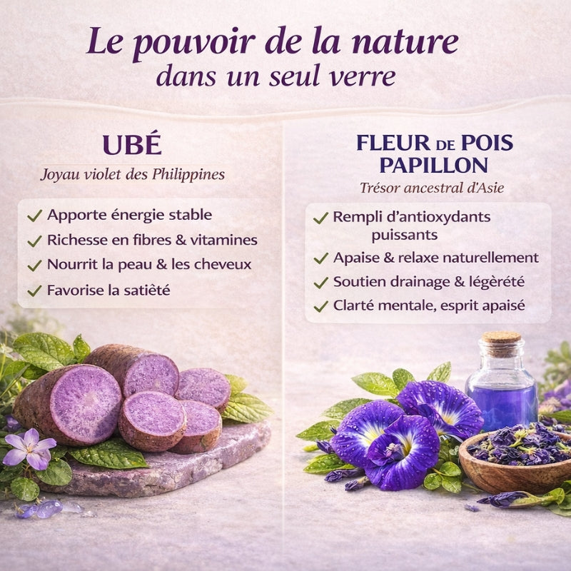 PURPFIT® Ube & Fleurs de Pois Papillon - Sérénité • Drainage • Sommeil